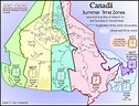 Time zones of Canada, winter and summer alternating : r/canada