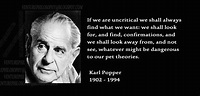 Karl Popper quote about confirmation bias. | Karl popper, Karl, Criticism