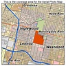 Aerial Photography Map of Inglewood, CA California