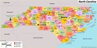 Map Of North Carolina Cities And Towns – Map Of The Usa With State Names