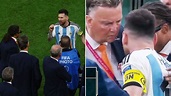 Watch: Messi's angry hand gesture for Van Gaal after Argentina beat ...