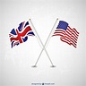 Banderas de Estados Unidos y Reino Unido | Descargar Vectores gratis