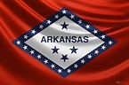Arkansas State Flag Digital Art by Serge Averbukh - Pixels