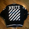 Off-white Off White C/o Virgil Abloh Blue Collar Varsity Jacket | Grailed