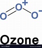 Ozone molecule structure Royalty Free Vector Image
