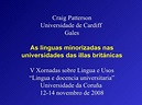 As linguas minorizadas nas universidades das illas británicas