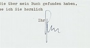 Albert Speer Autograph Signed Letter