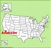 Anaheim location on the U.S. Map - Ontheworldmap.com