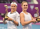達布羅斯基及奧斯塔片科折桂WTA卡達公開賽，戰後開心展示獎盃 - 每日頭條