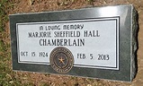 Marjorie Sheffield Hall Chamberlain (1924-2013) - Find a Grave Memorial