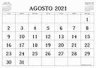 Calendario Agosto 2021 : Calendario Agosto 2021 Calendarpedia : Agenda ...