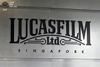 A Lucasfilm signage is pictured at the "Sandcrawler", Lucasfilm's new ...