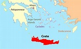 Creta mapa de Grecia - Mapa de Creta, Grecia (Sur de Europa - Europa)