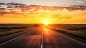 Free photo: sunset road - Asphalt, Drive, Light - Free Download - Jooinn