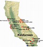 Karte Kalifornien - Dia-Faszination-Natur-USA