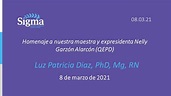 Homenaje a Nelly Garzón Alarcón (Q.E.P.D.). Profesora Luz Patricia Diaz ...