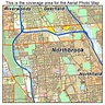 Aerial Photography Map of Northbrook, IL Illinois