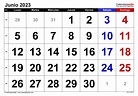 Calendario junio 2023 en Word, Excel y PDF - Calendarpedia