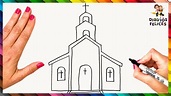 Cómo Dibujar Una Iglesia Paso A Paso ⛪ Dibujo De Iglesia - YouTube