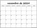 novembro de 2024 calendario grátis em português | Calendario novembro