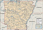State and County Maps of Arkansas | Map of arkansas, County map, Map