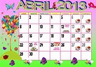Los solecitos de Adela: Calendario de Abril