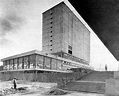 La Biblioteca Central de la UNAM en una imagen de inicios de los años ...