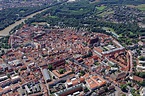 Ingolstadt aus der Vogelperspektive: Gesamtübersicht der Innenstadt von ...