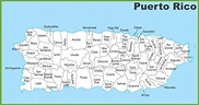Puerto Rico municipalities map - Ontheworldmap.com
