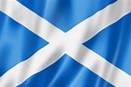 Pintou a bandeira nacional da escócia em uma parede de concreto | Foto ...