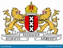 Wappen Der Stadt Amsterdam Die Niederlande Stock Abbildung ...