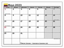 Calendario mayo 2023 - Colombia LD - Michel Zbinden CO