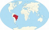 Brazil on world map - Brazil map world (South America - Americas)