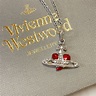 Vivienne Westwood DIAMANTE Heart Orb Necklace Red/Silver From Japan | eBay