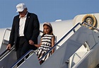 Trump returns to White House hand-in-hand with granddaughter Arabella ...
