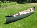 Old Town Discovery 158 Canoe With Oars, 15' 8" Long, Green, Used, Very ...