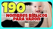 NOMBRES BÍBLICOS para VARÓN con sus SIGNIFICADOS | Todos los mejores ...
