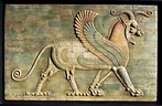 León Alado. relieve del palacio de Dario, Susa, siglo V a.C ...