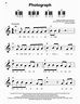 Photograph Sheet Music | Ed Sheeran | Super Easy Piano