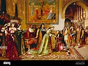 Cristóbal Colón recibido por el rey Fernando y la Reina Isabel en su ...