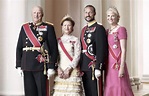 The Norwegian Royal Family, from left to to right: King Harald V, Queen ...
