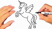 Cómo dibujar un Unicornio Fácil | Dibujo de Unicornio - YouTube