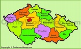 Administrative map of Czech Republic - Ontheworldmap.com