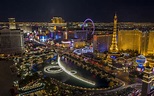 Fotos Las Vegas Eiffelturm USA Nacht Von oben Städte 3840x2400