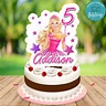 Barbie Birthday Cake Topper Digital File Printable DIY | Bobotemp