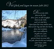 Viel Glück und Segen im neuen Jahr 2012 Foto & Bild | karten und ...