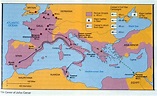 a map of the ancient world showing major cities