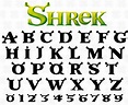 Font Shrek svg Shrek alphabet letters svg Shrek digital script Block ...