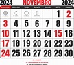 Calendário Novembro 2024 - Imagem Legal