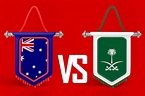 Australia vs arabia saudita bandera bandera copa del mundo | Foto Premium